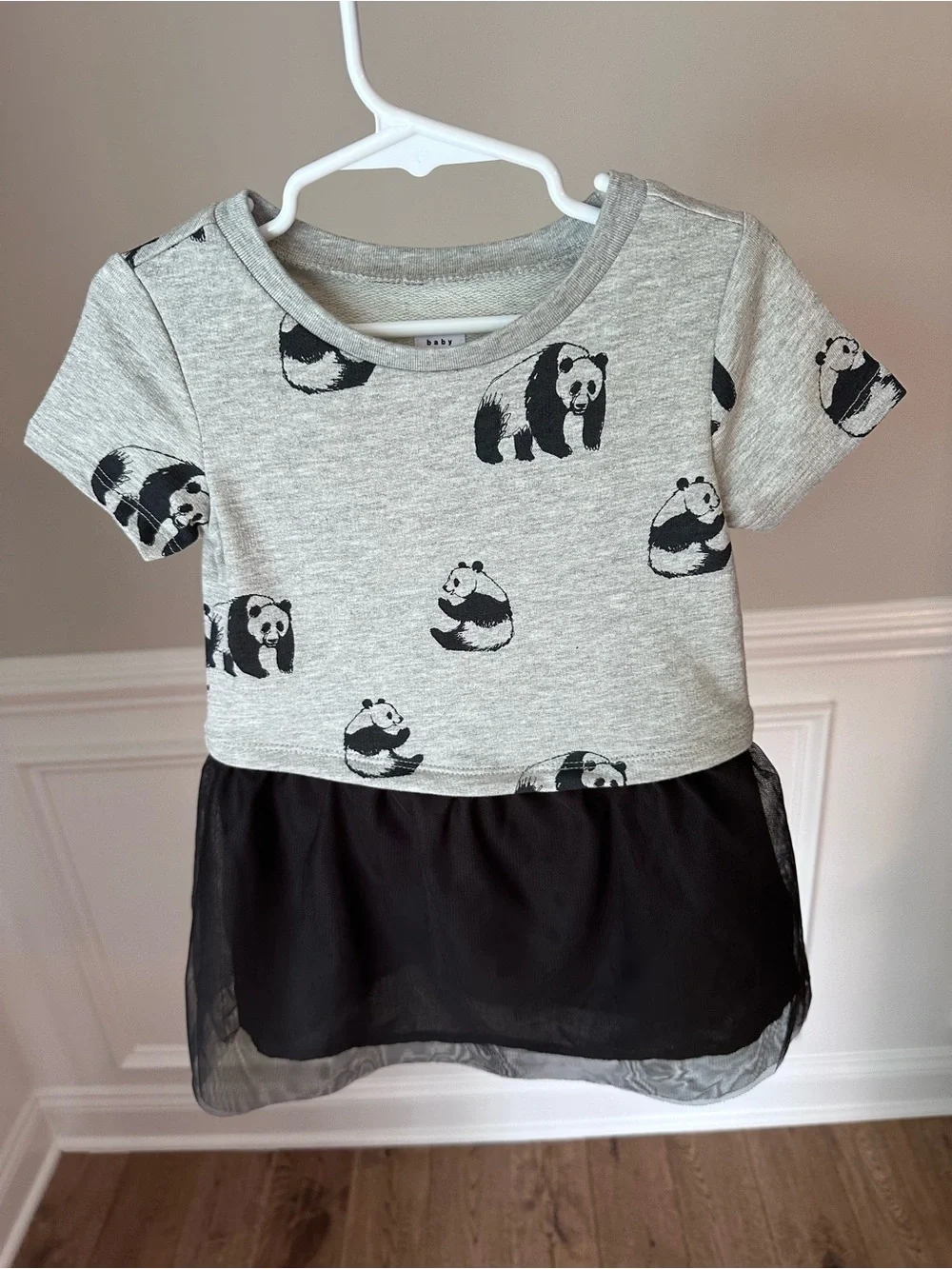 NEW Baby Gap Panda Mix-Fabric Dress size 2T
